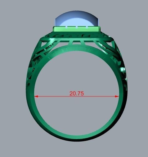 men ring 3D print model_9