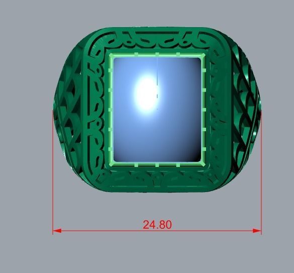 men ring 3D print model_8