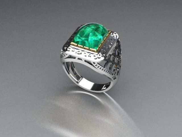 men ring 3D print model_2