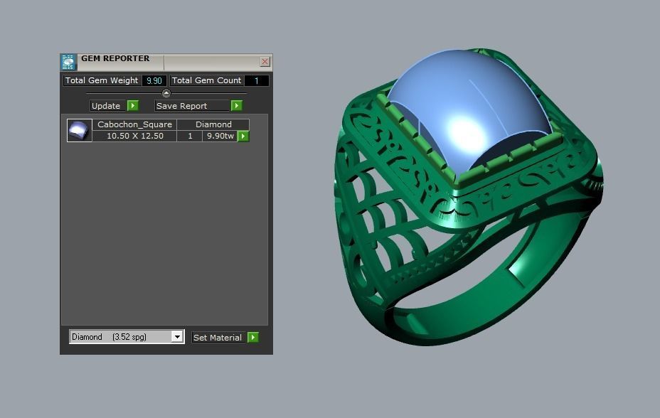 men ring 3D print model_6