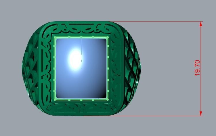 men ring 3D print model_7