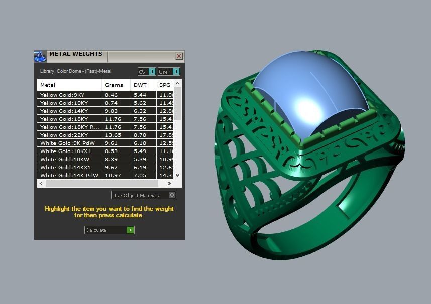 men ring 3D print model_5