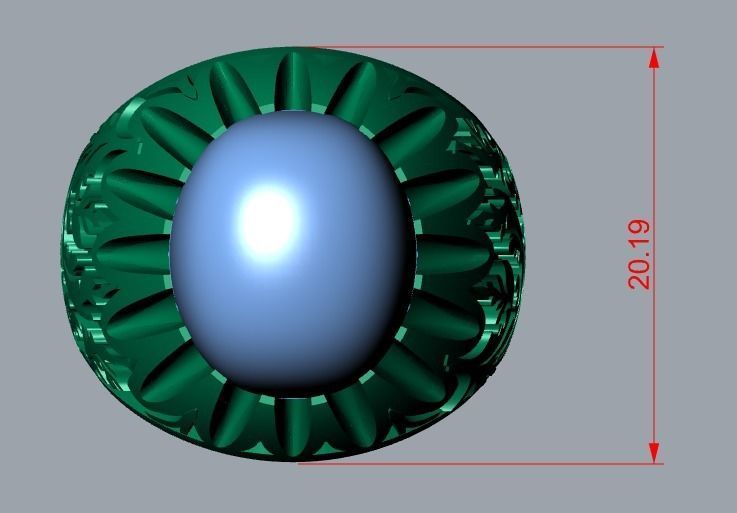 men ring 3D print model_6