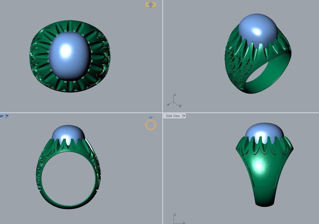 men ring 3D print model_4