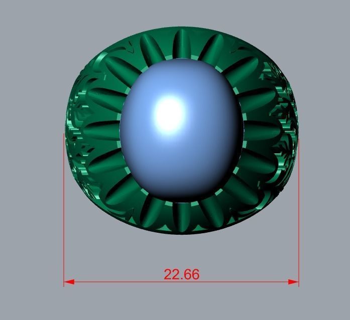 men ring 3D print model_7