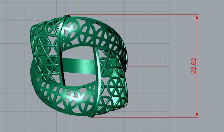 men ring 3D print model_6