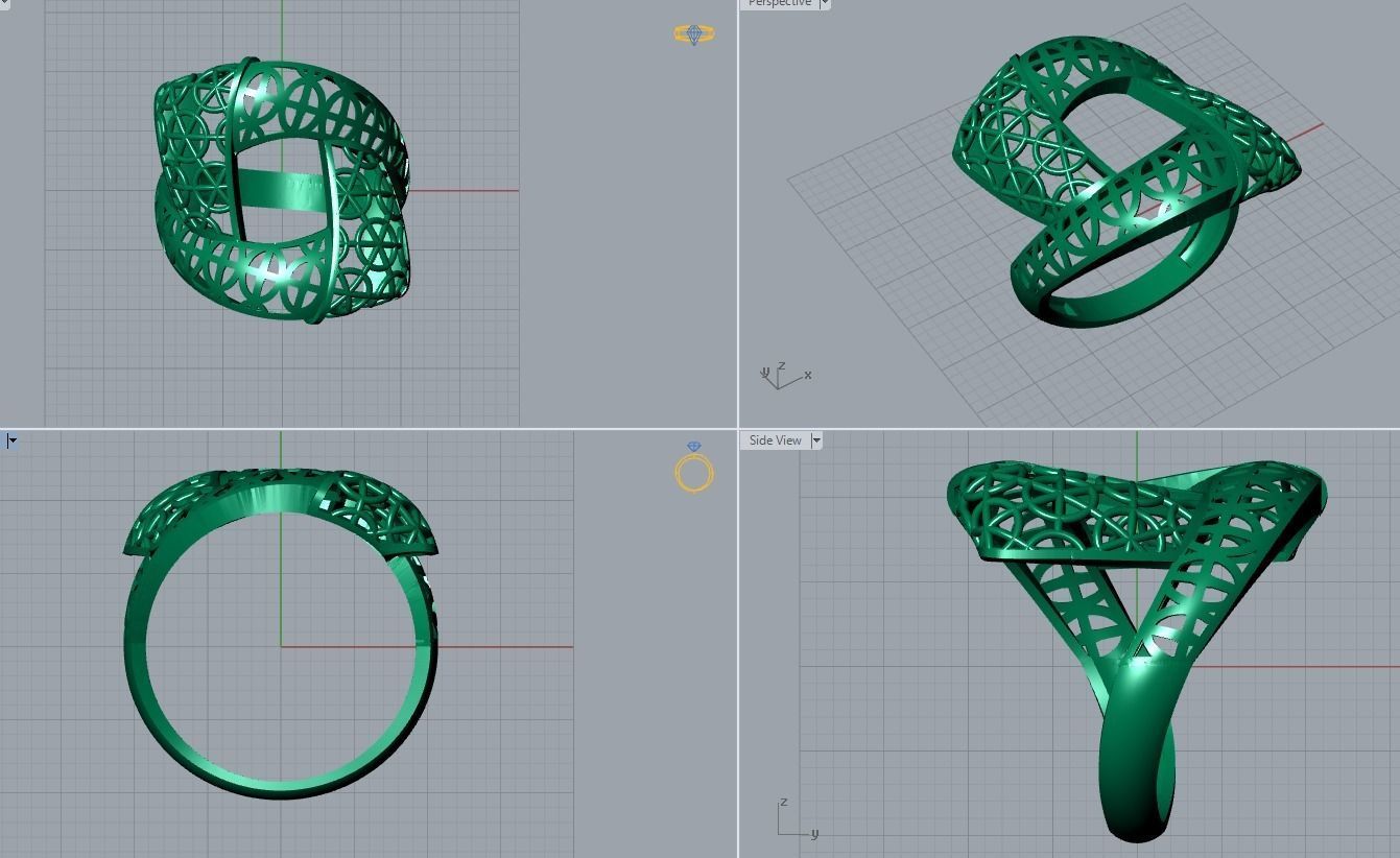 men ring 3D print model_3