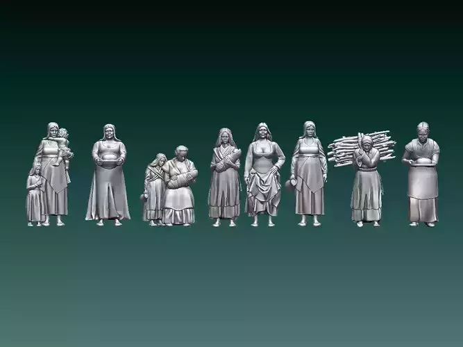 women housewives 3D print model