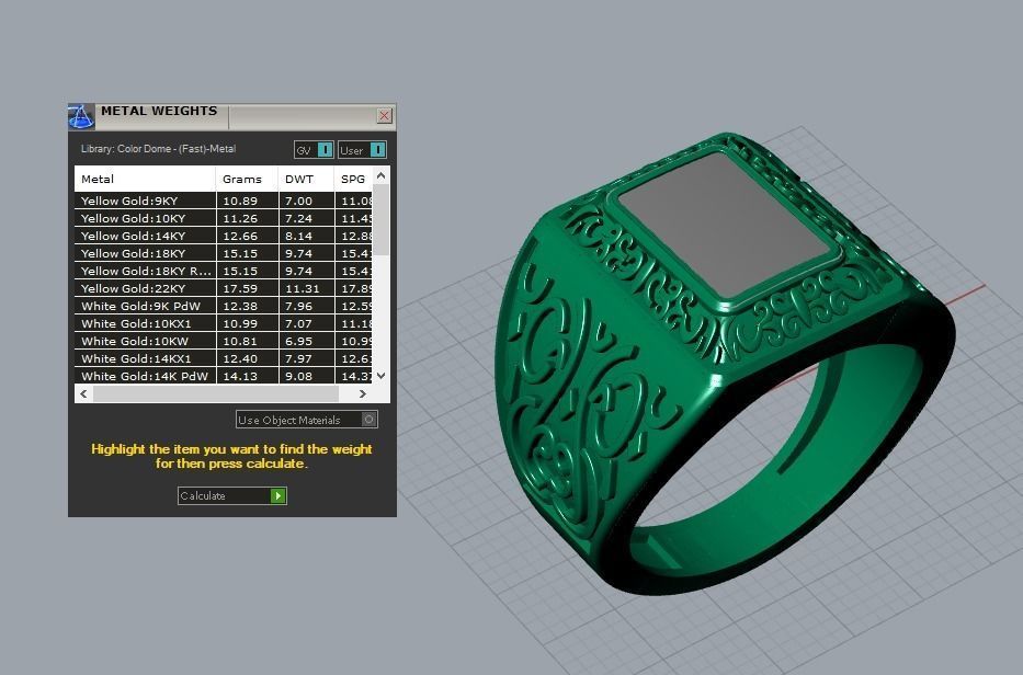 men ring 3D print model_4