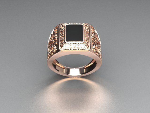 men ring 3D print model_2
