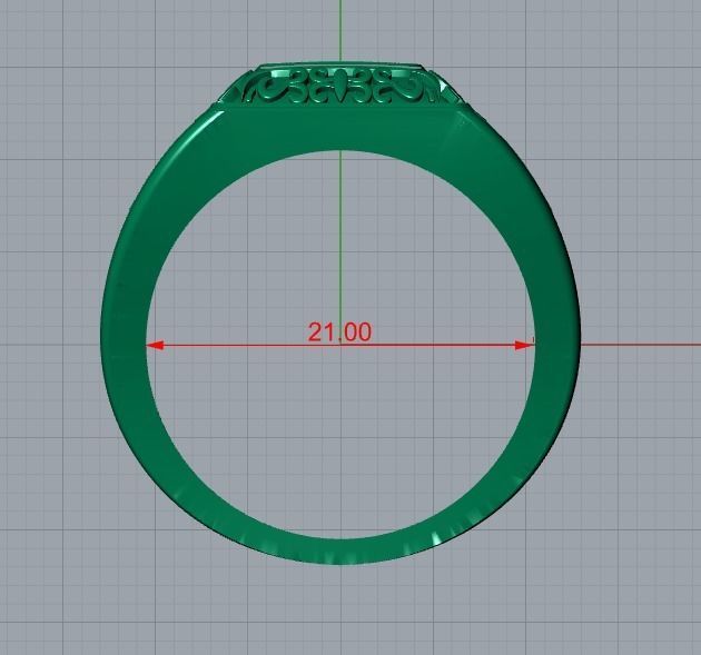 men ring 3D print model_7