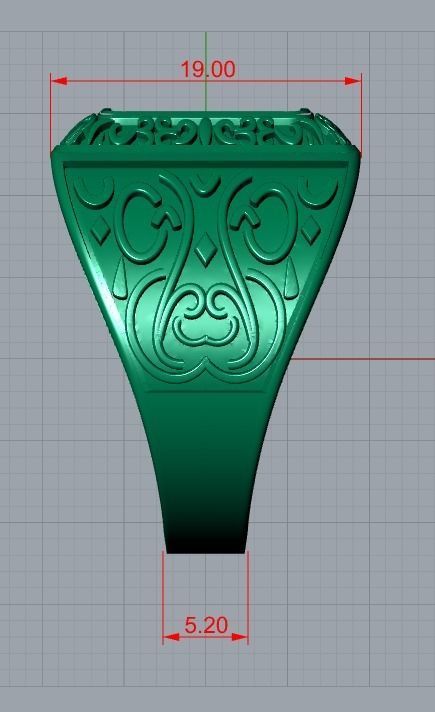 men ring 3D print model_8