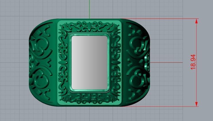 men ring 3D print model_5