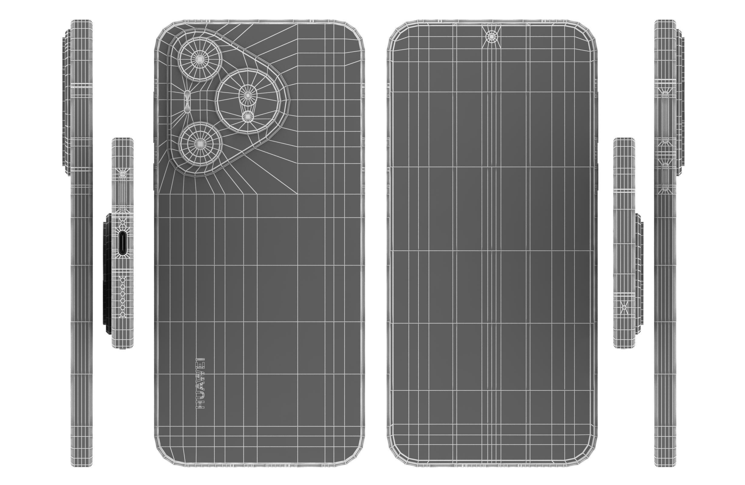 Huawei Pura 70 Blue 3D model_17