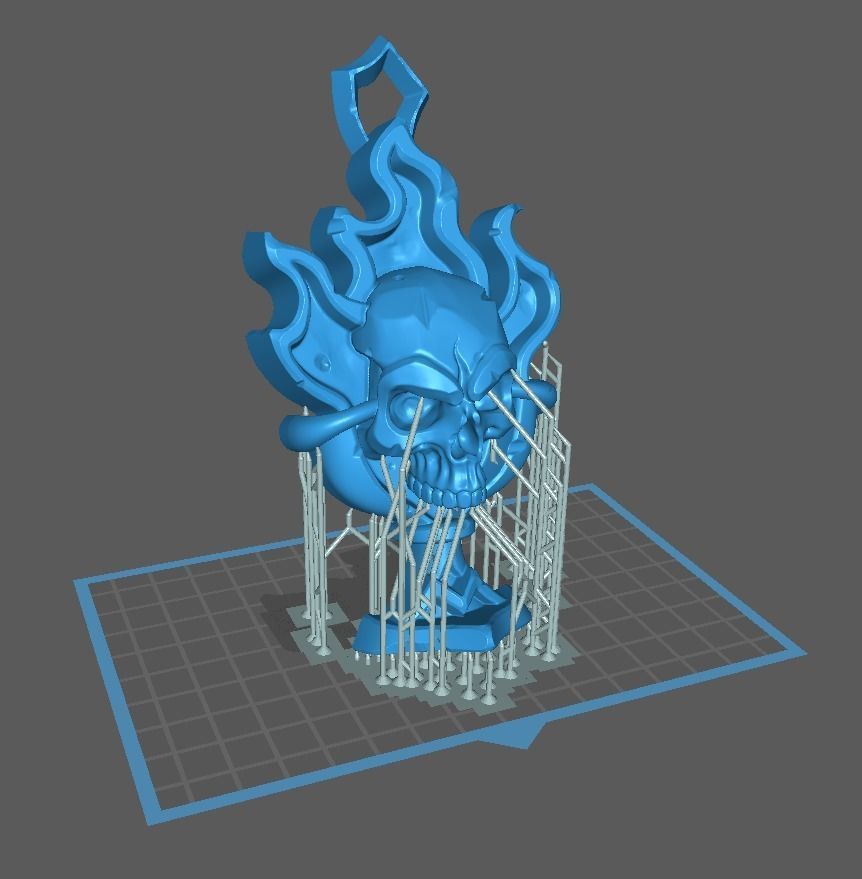 Skull cup 3d print keychain bas-relief 3D print model_1