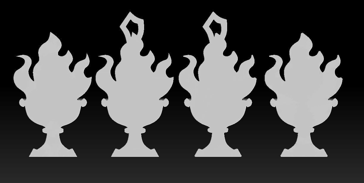 Skull cup 3d print keychain bas-relief 3D print model_3