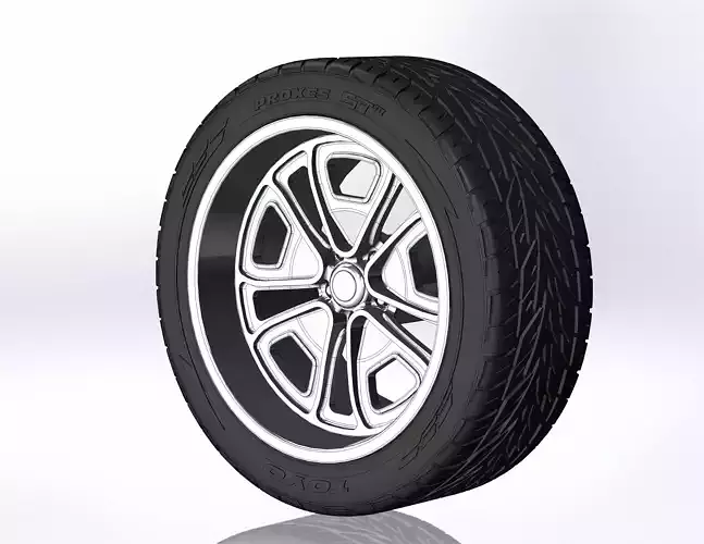 Custom wheels US Mags Spade for your scale model 3D print model