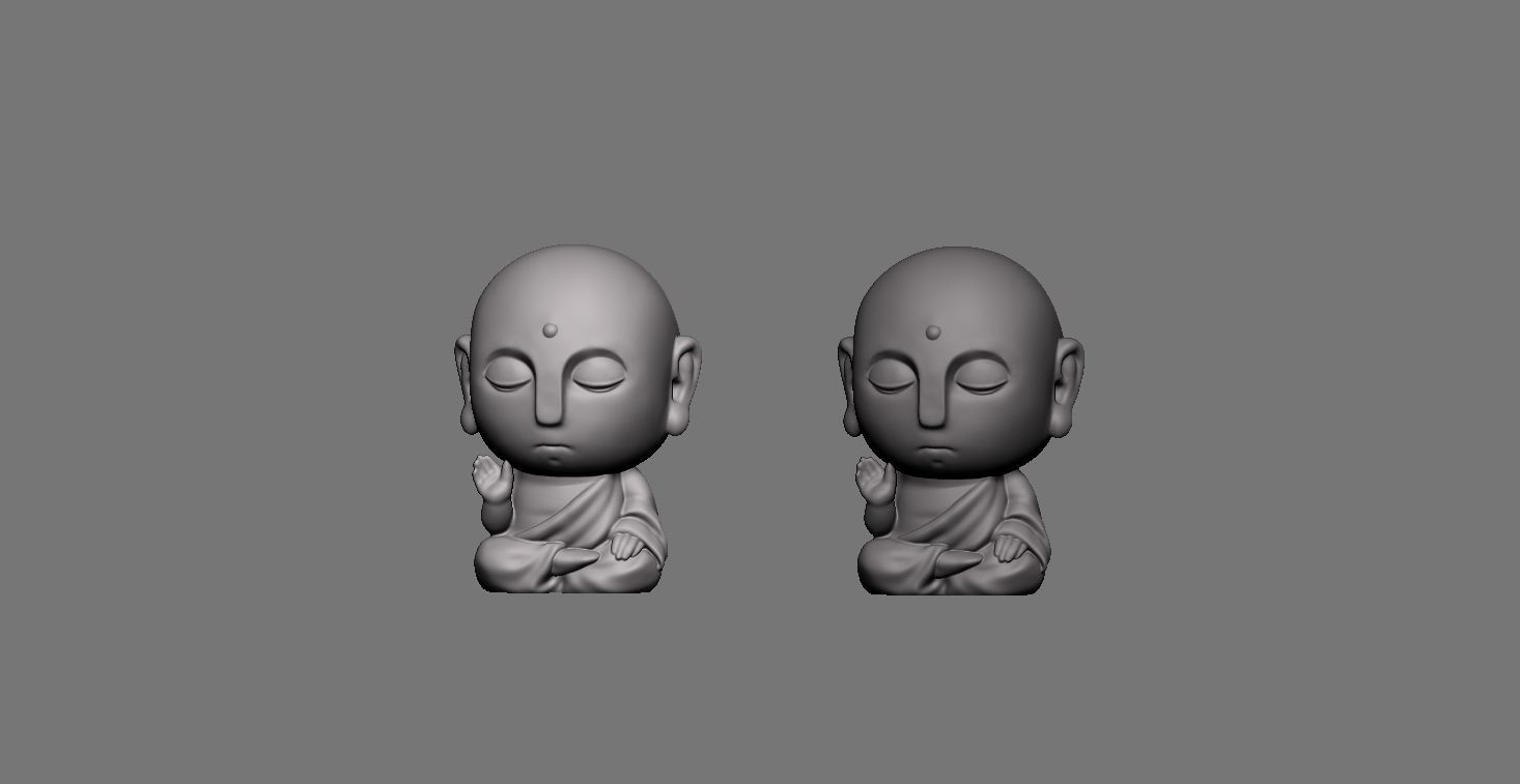 Baby Buddha little monk 3D print model_16