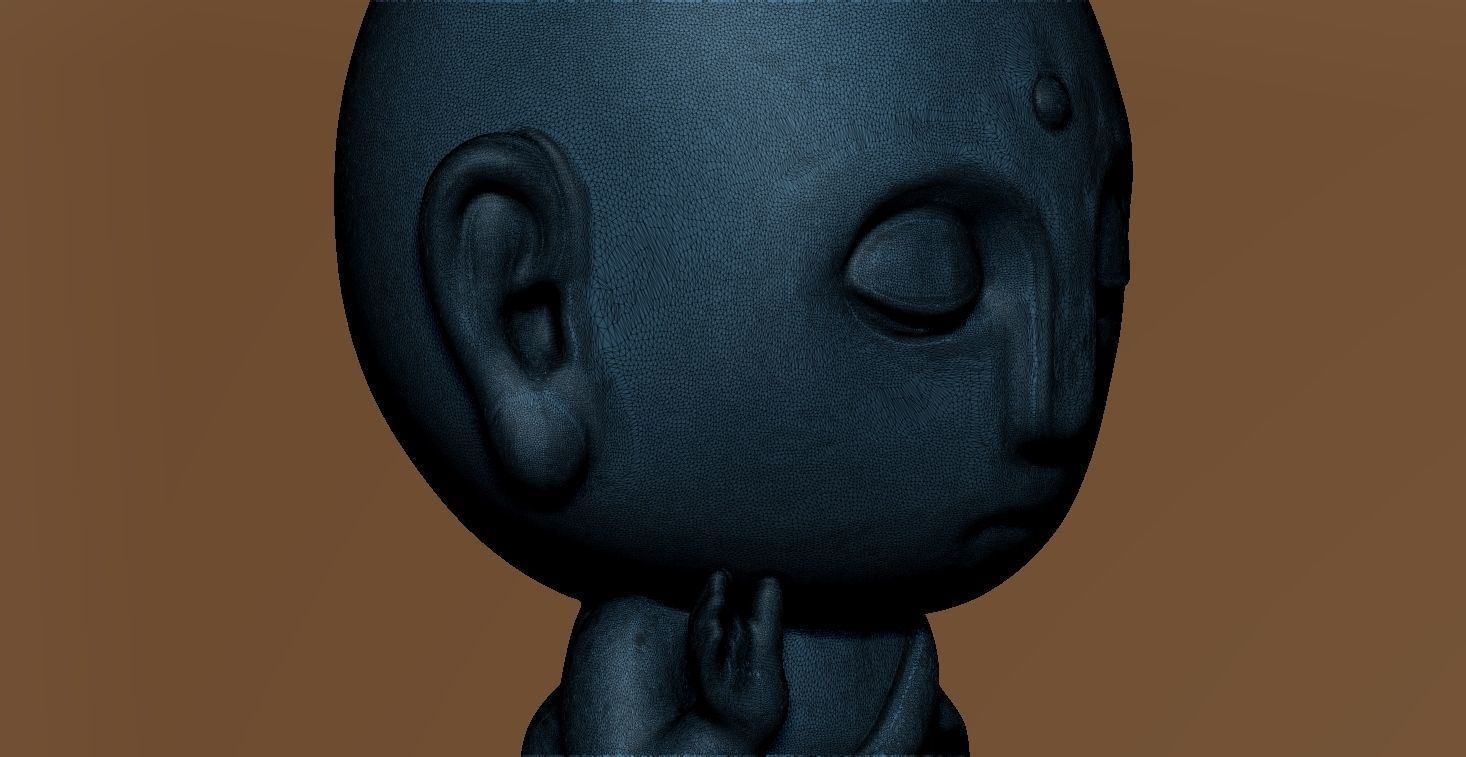 Baby Buddha little monk 3D print model_9