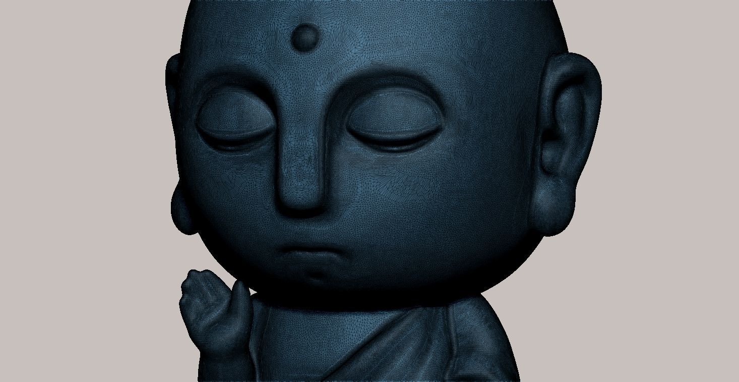 Baby Buddha little monk 3D print model_10