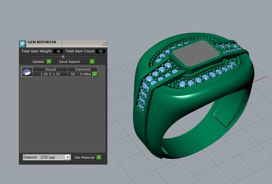 men ring 3D print model_5