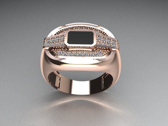 men ring 3D print model_2