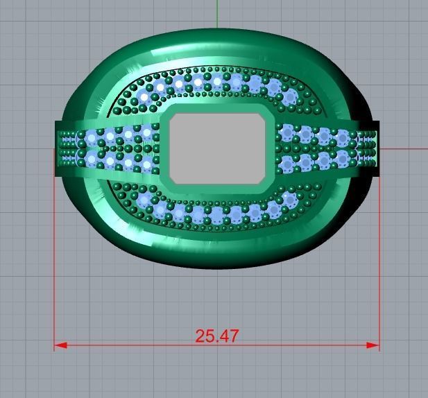 men ring 3D print model_7