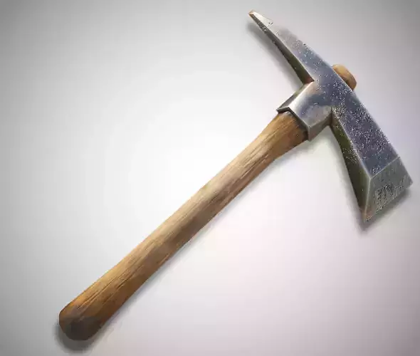 Pickaxe low poly 3D model
