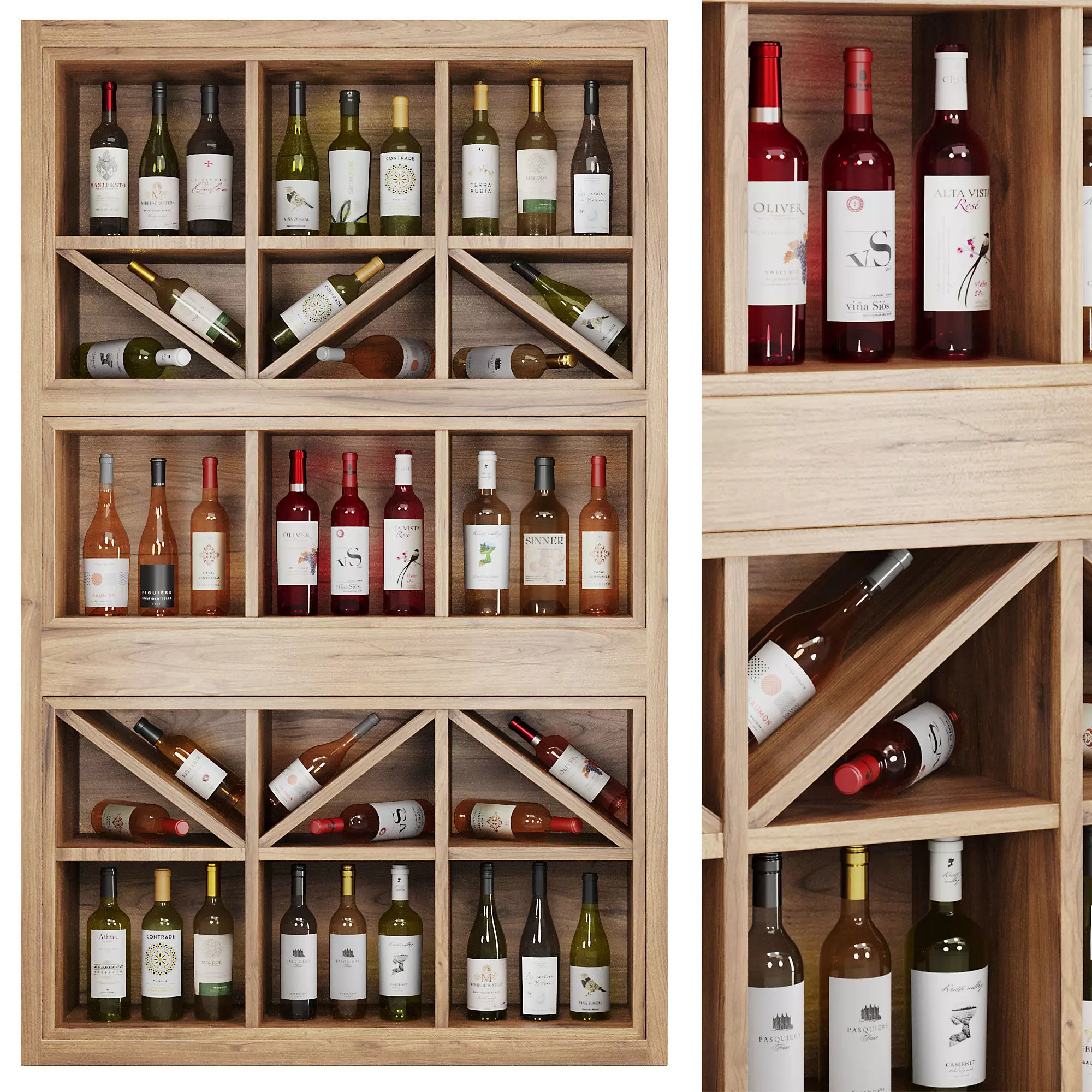 Bar Cabinet Set1 3D model