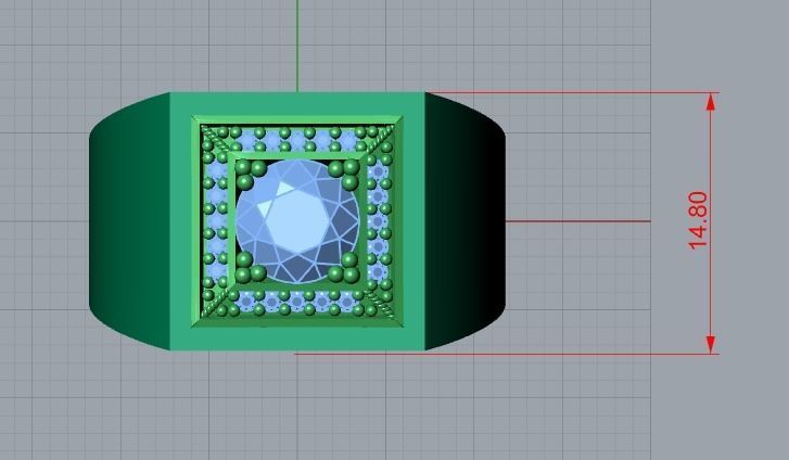 men ring 3D print model_6