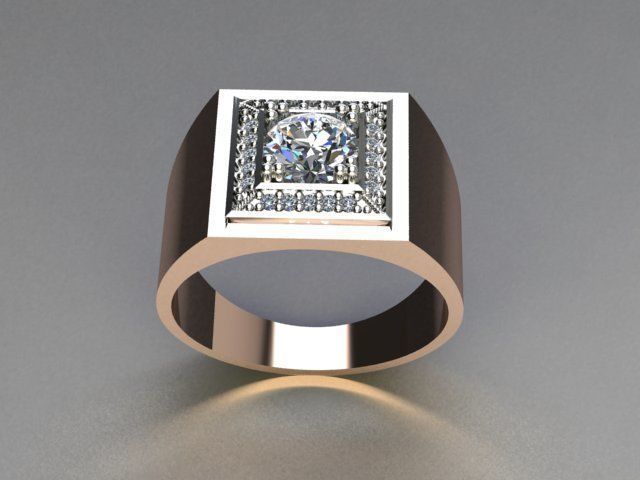 men ring 3D print model_2