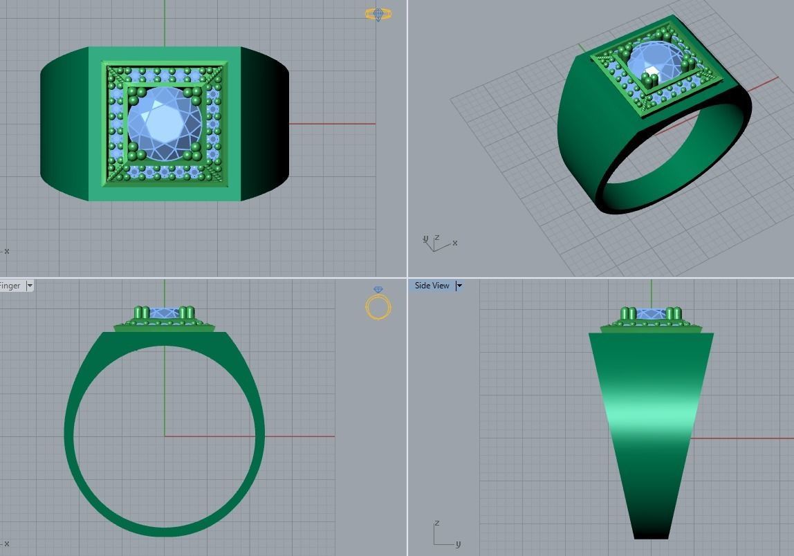 men ring 3D print model_3