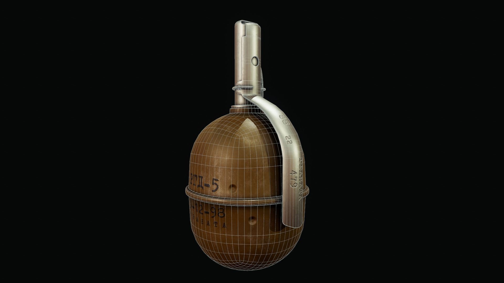 RGD5 Grenade - Tutorial Included Low-poly 3D model_4