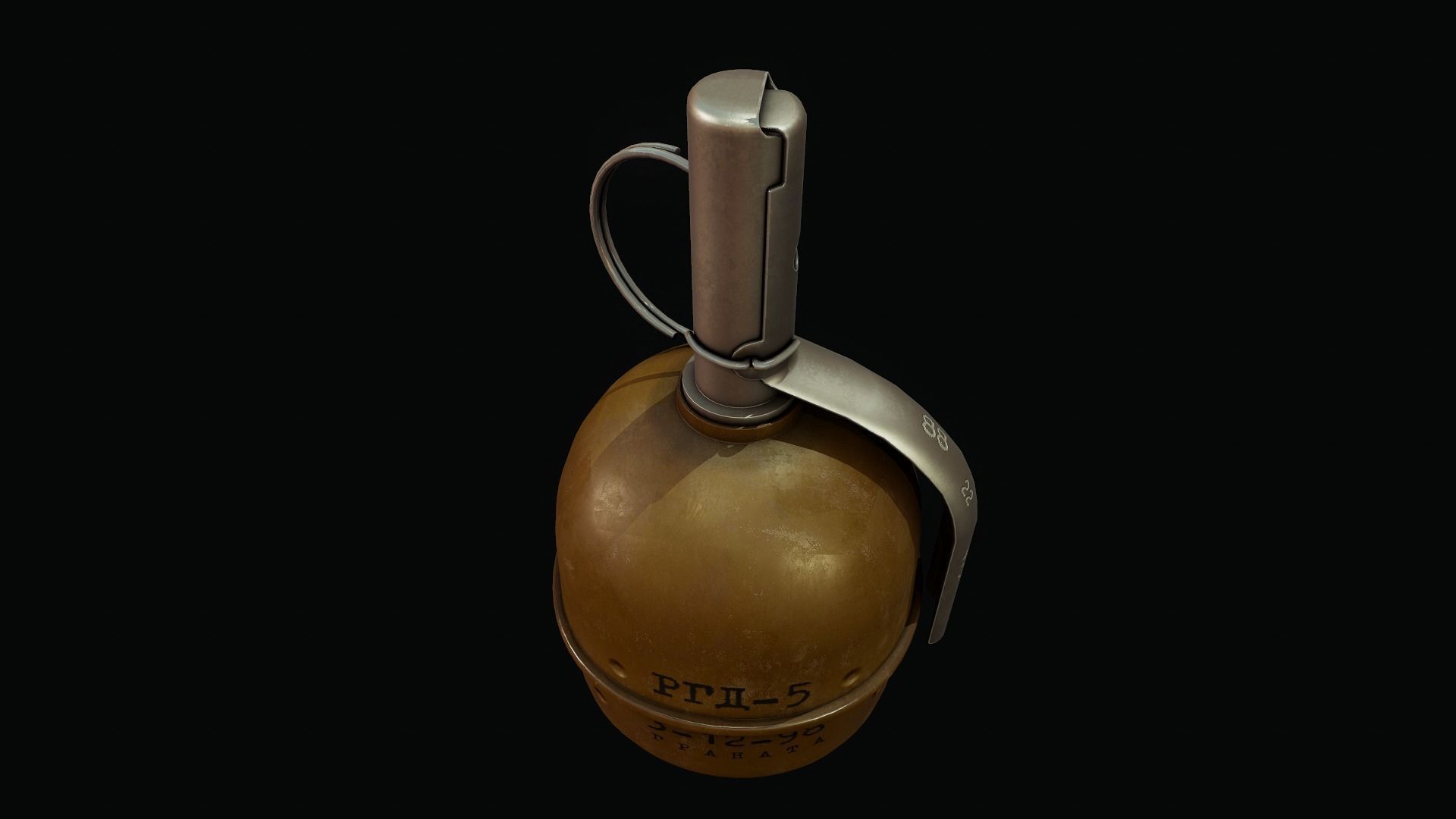 RGD5 Grenade - Tutorial Included Low-poly 3D model_9