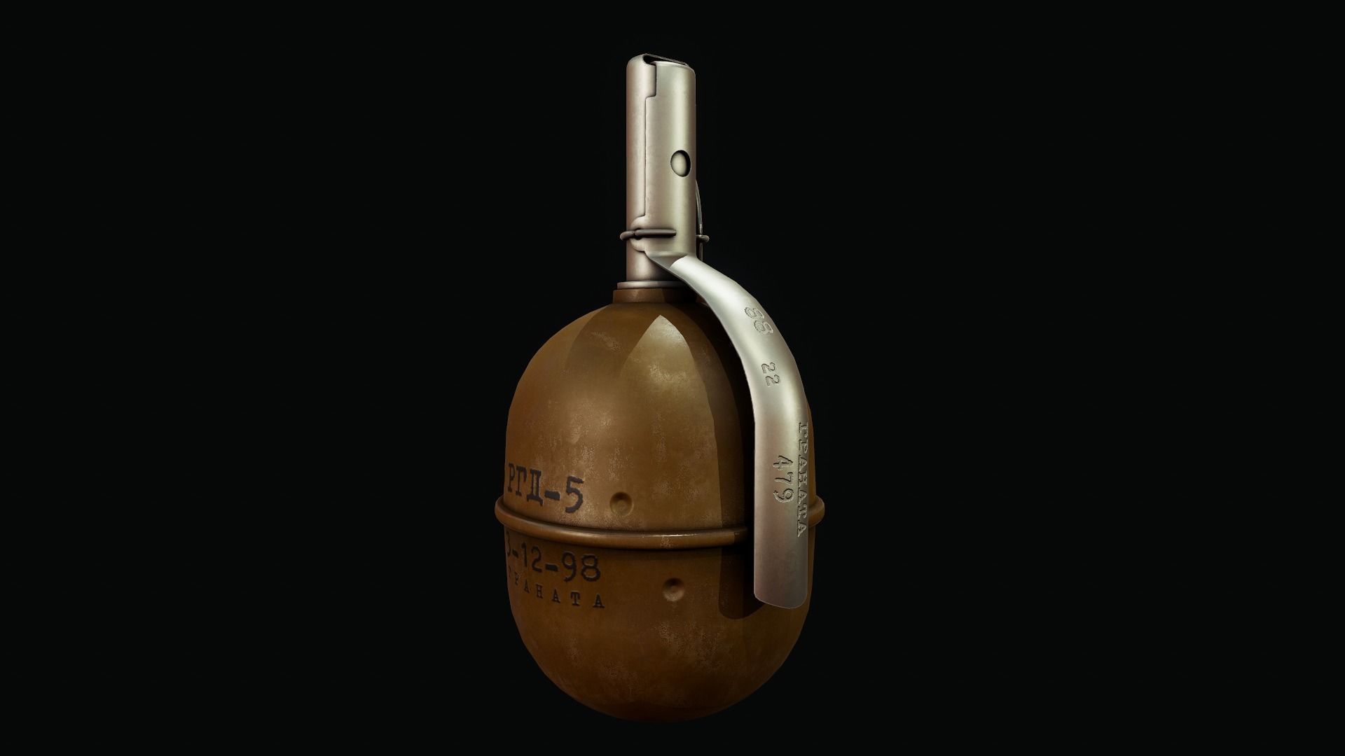 RGD5 Grenade - Tutorial Included Low-poly 3D model_3