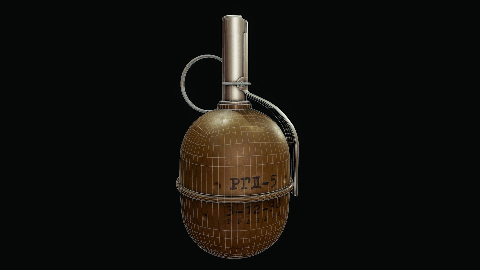 RGD5 Grenade - Tutorial Included Low-poly 3D model_2