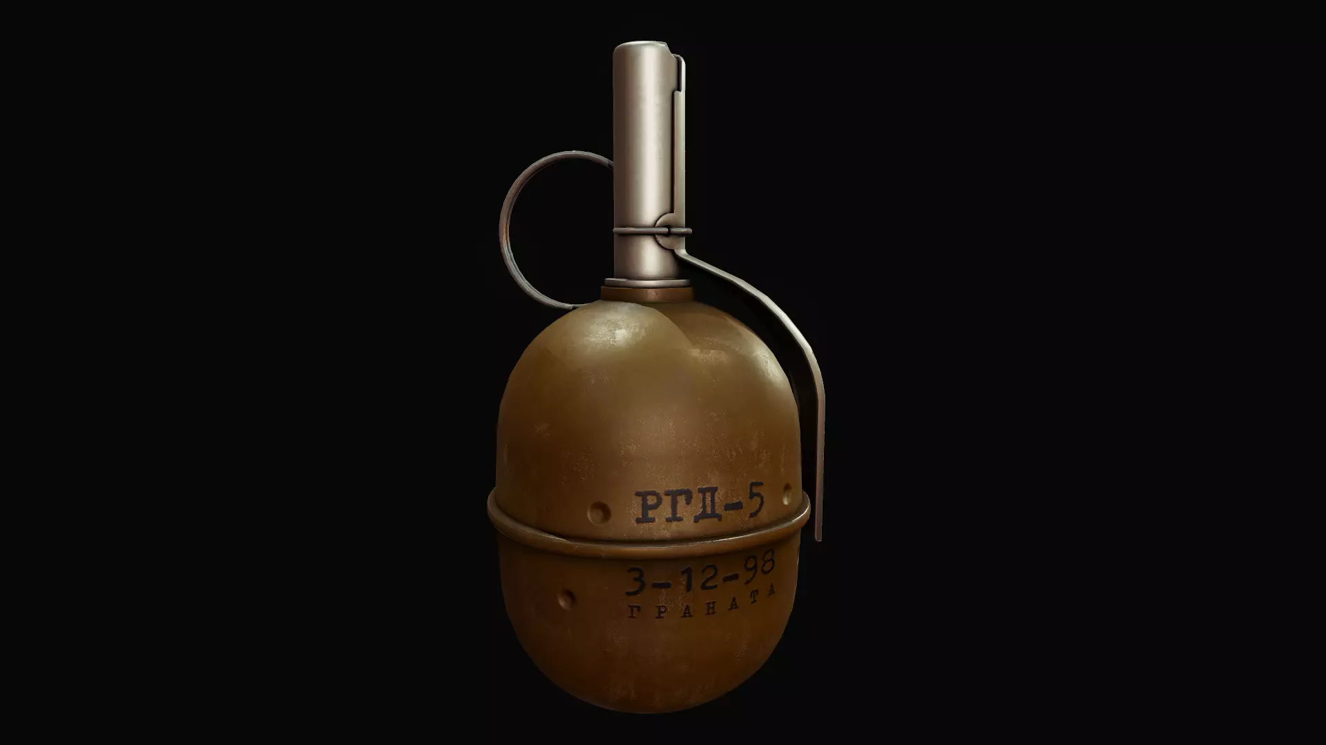 RGD5 Grenade - Tutorial Included Low-poly 3D model_0