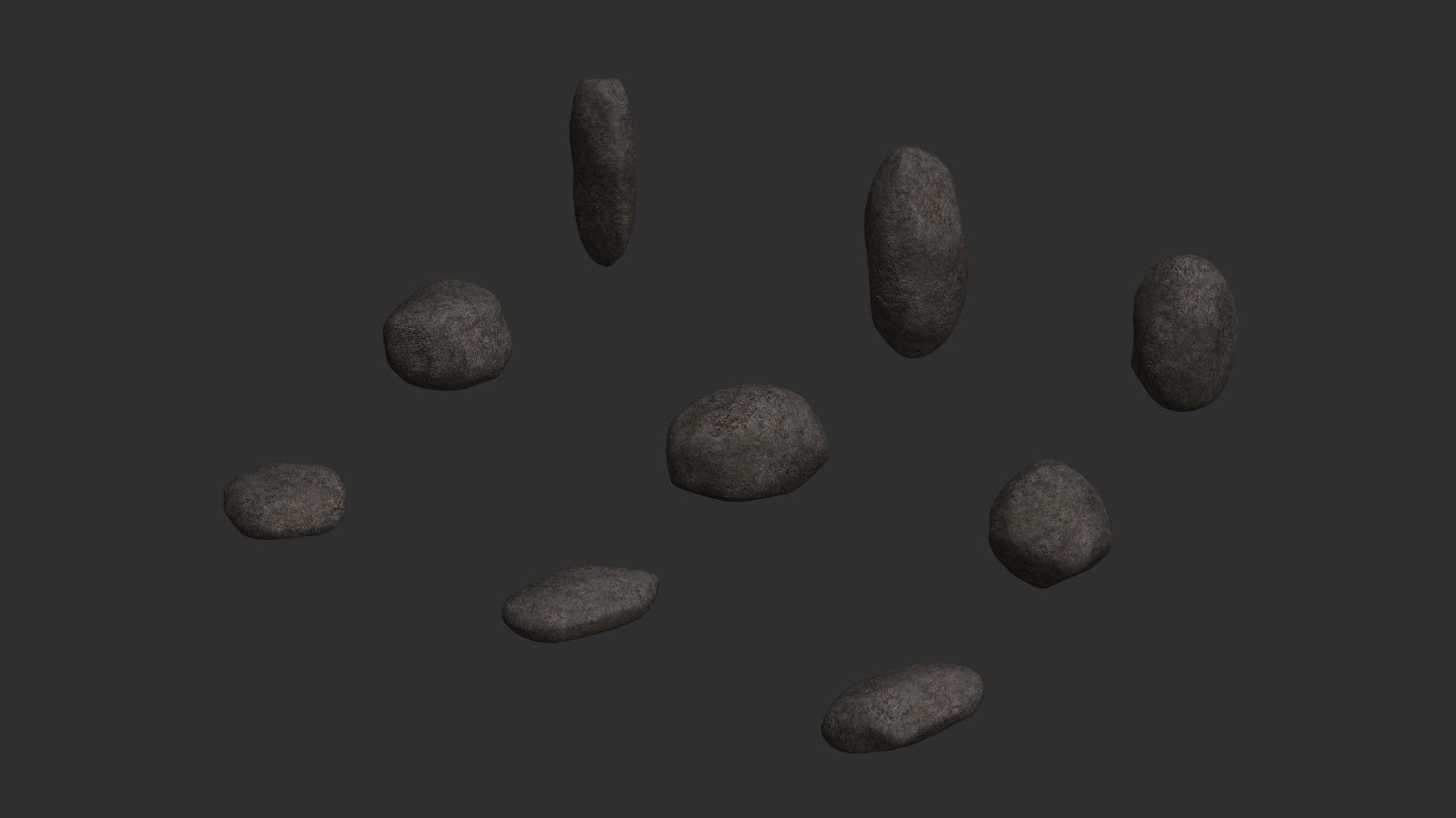 Assorted Boulders - Base Free low-poly 3D model_10