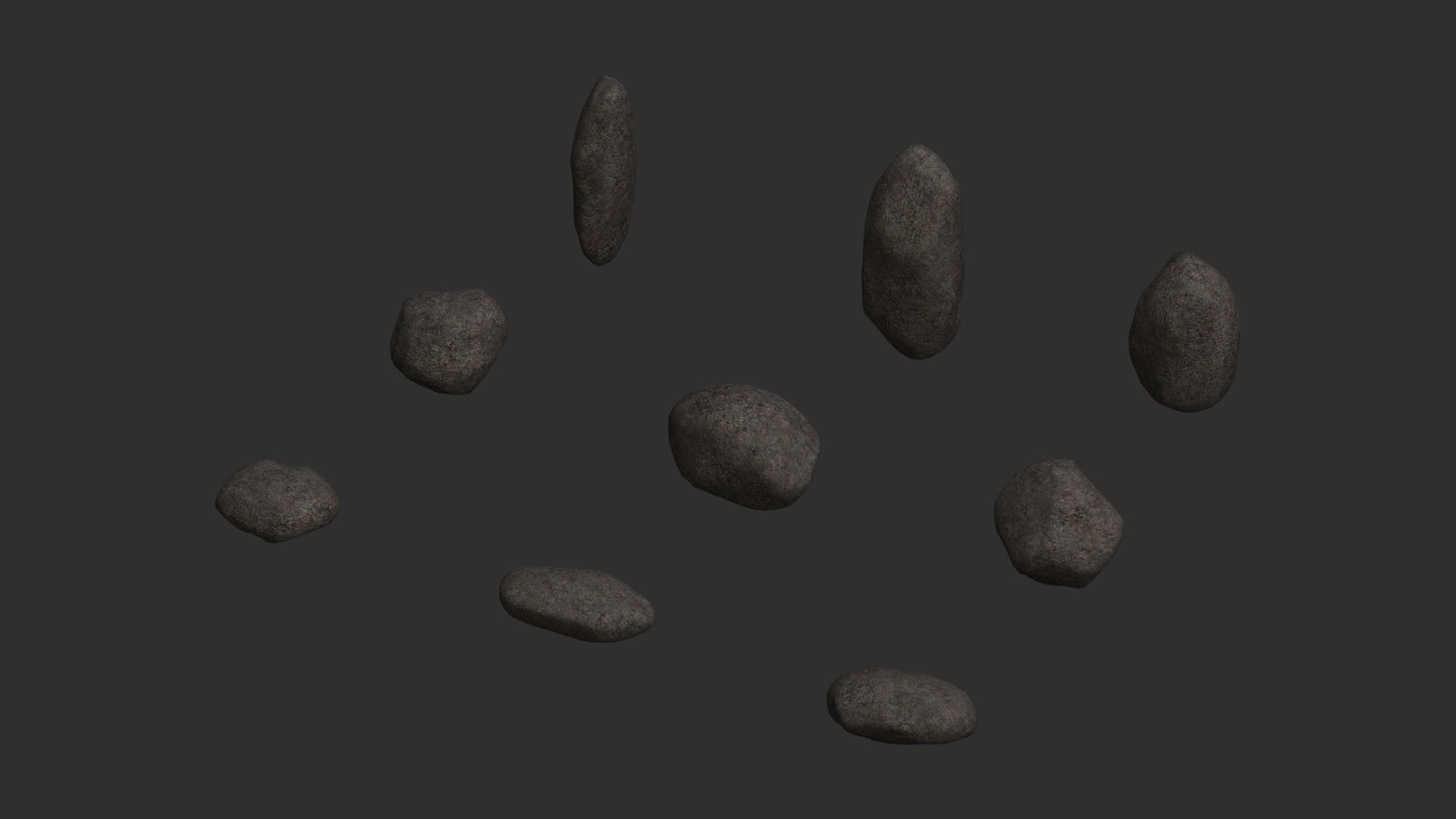 Assorted Boulders - Base Free low-poly 3D model_9
