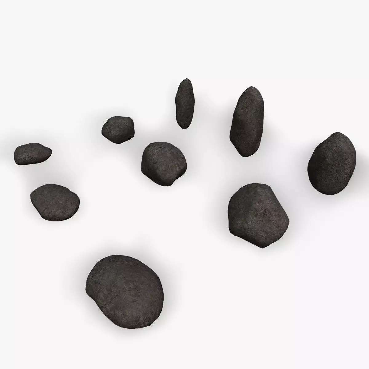 Assorted Boulders - Base Free low-poly 3D model_0