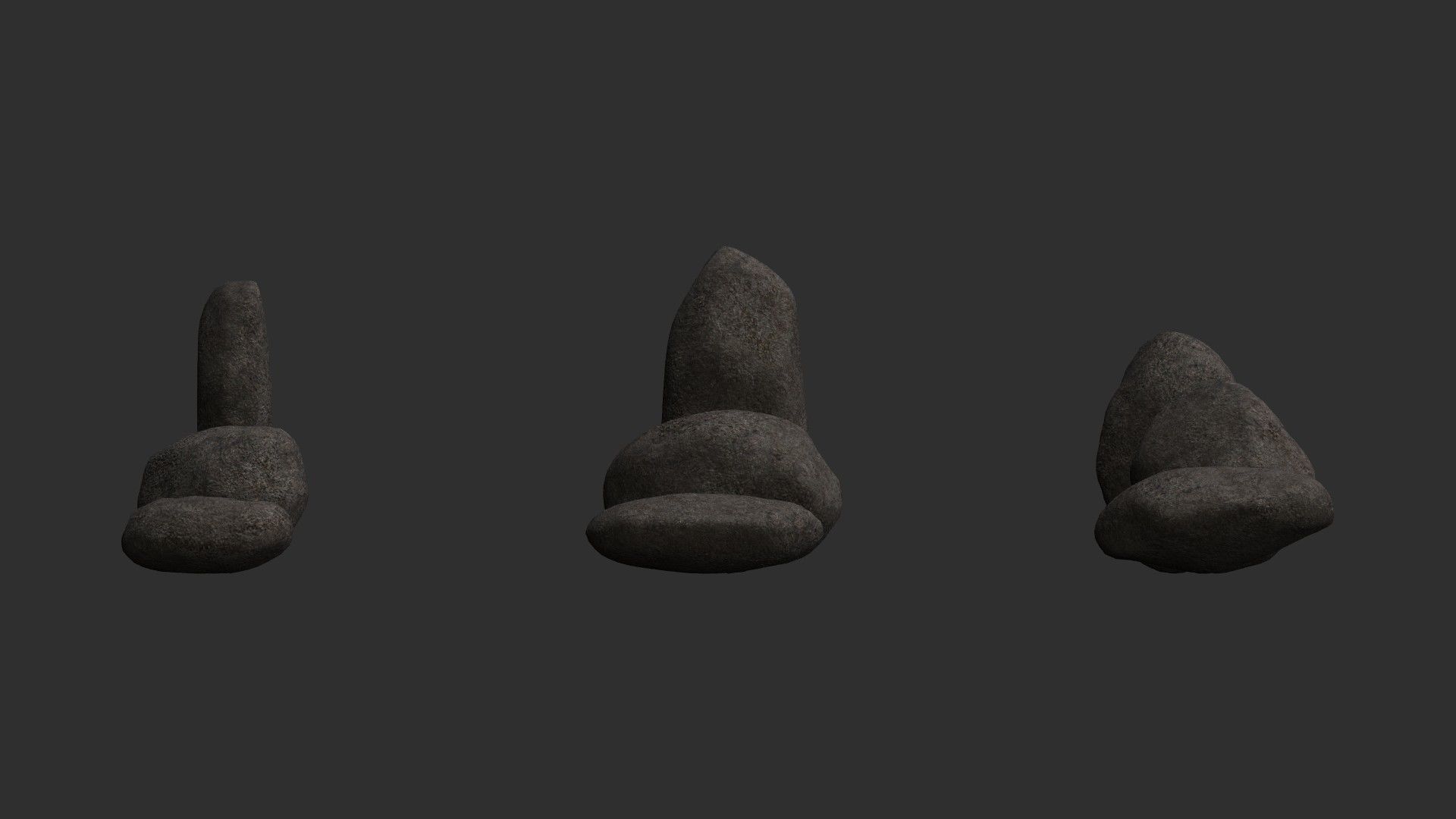 Assorted Boulders - Base Free low-poly 3D model_3