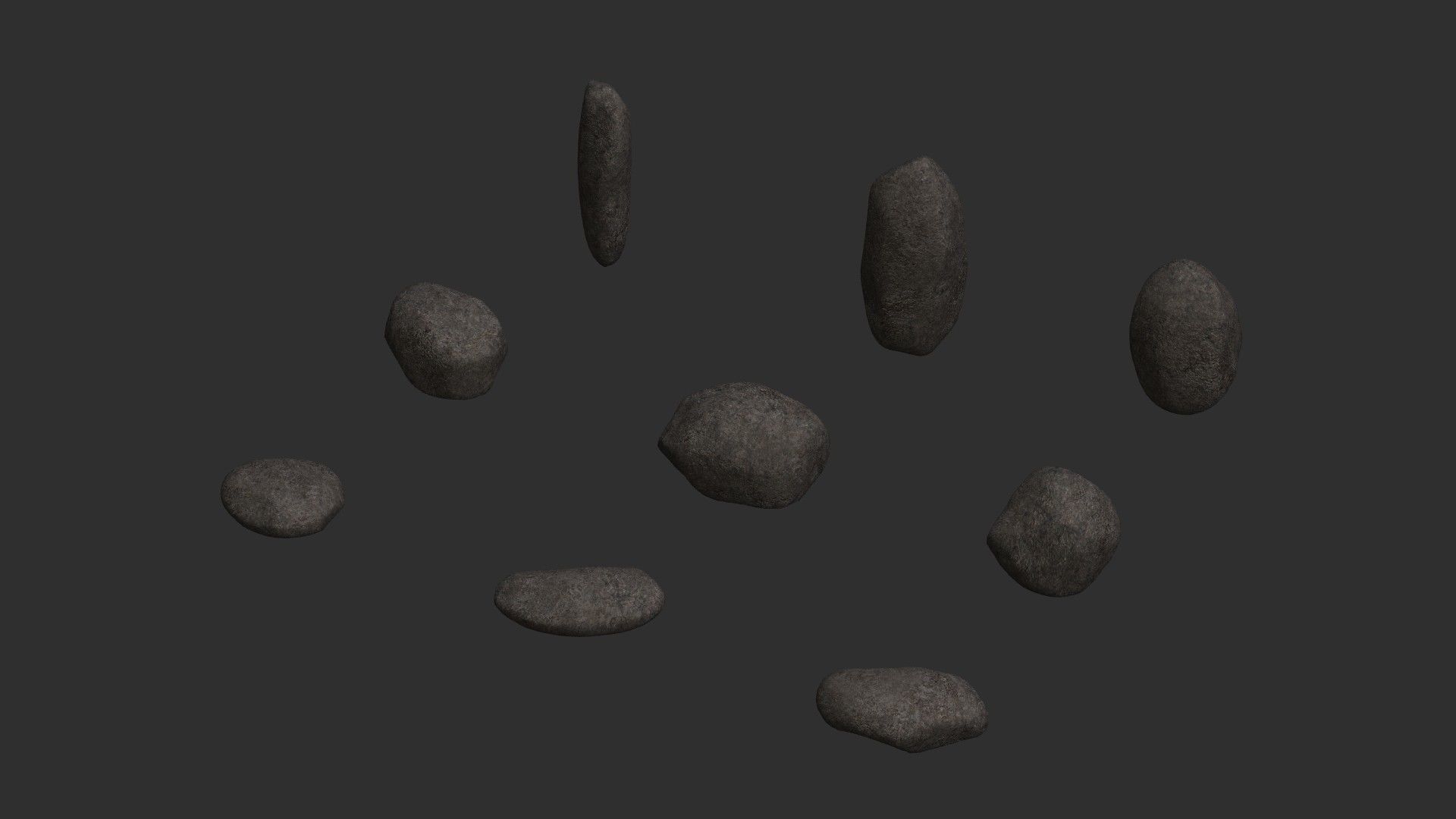 Assorted Boulders - Base Free low-poly 3D model_12