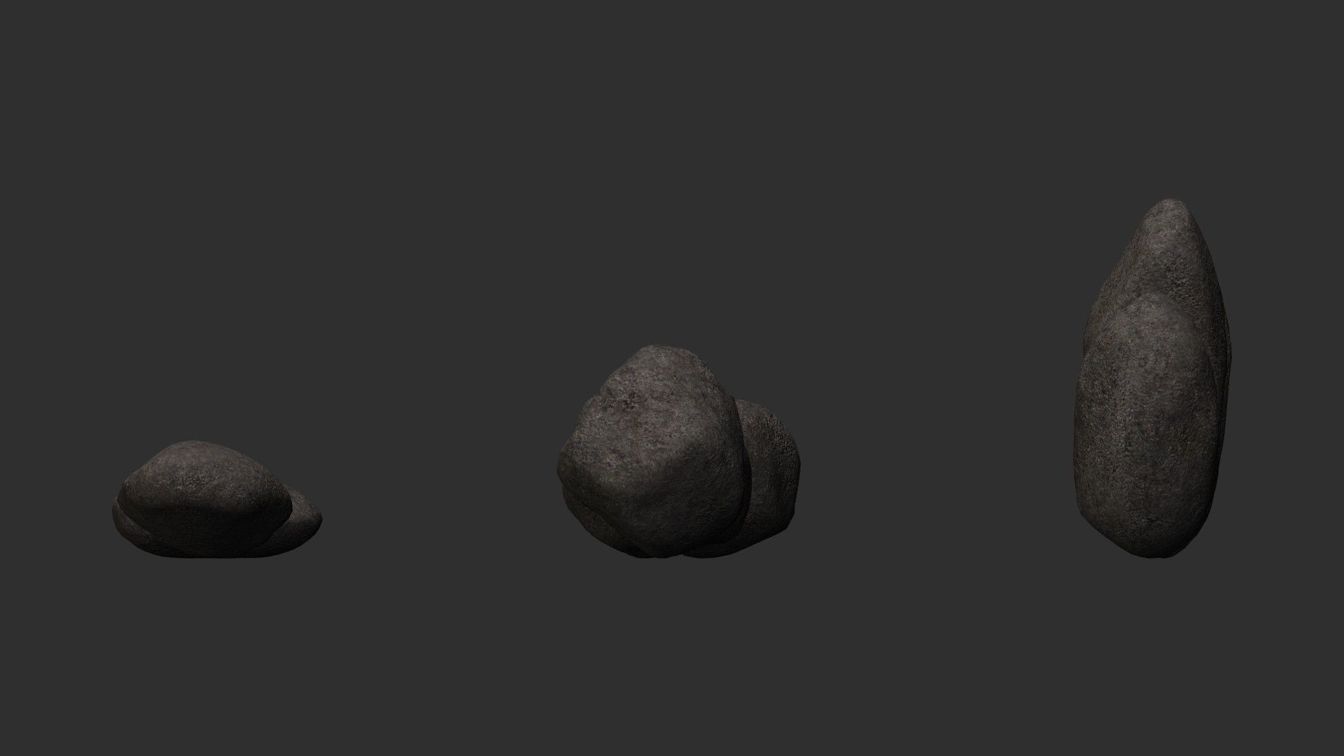 Assorted Boulders - Base Free low-poly 3D model_8