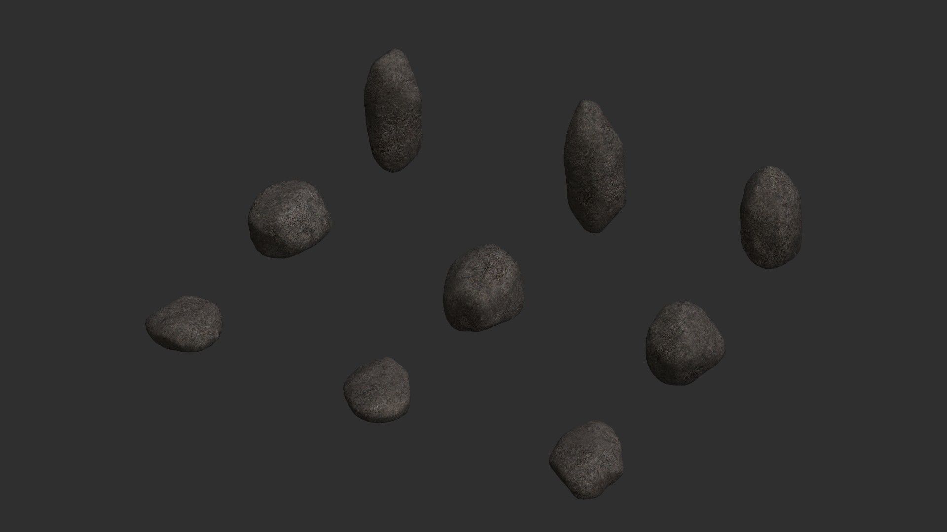 Assorted Boulders - Base Free low-poly 3D model_11