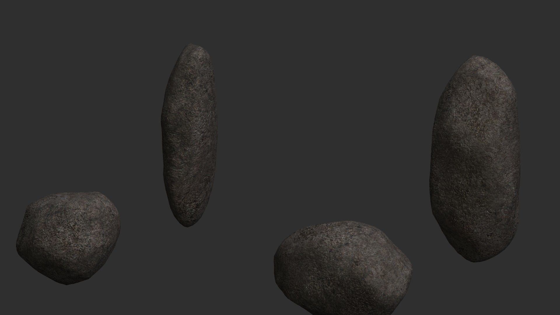 Assorted Boulders - Base Free low-poly 3D model_7