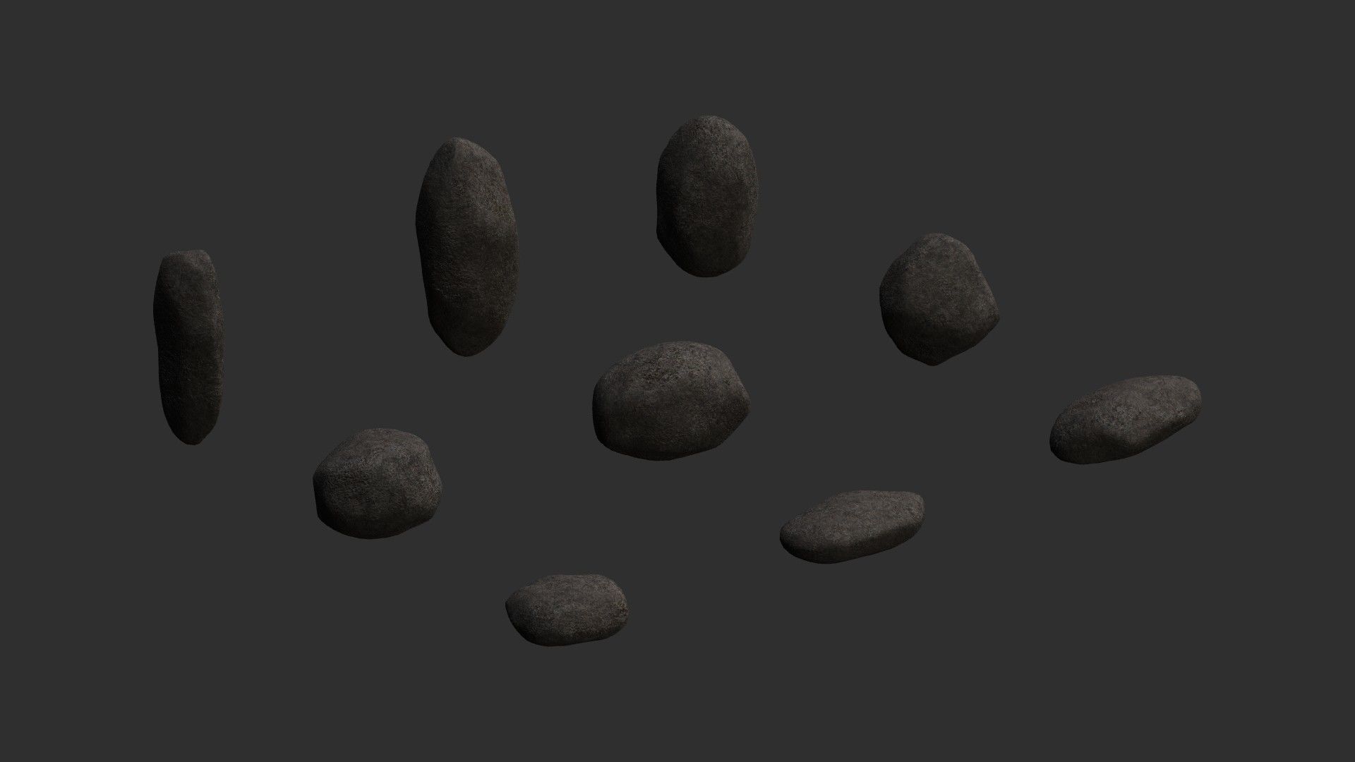 Assorted Boulders - Base Free low-poly 3D model_4