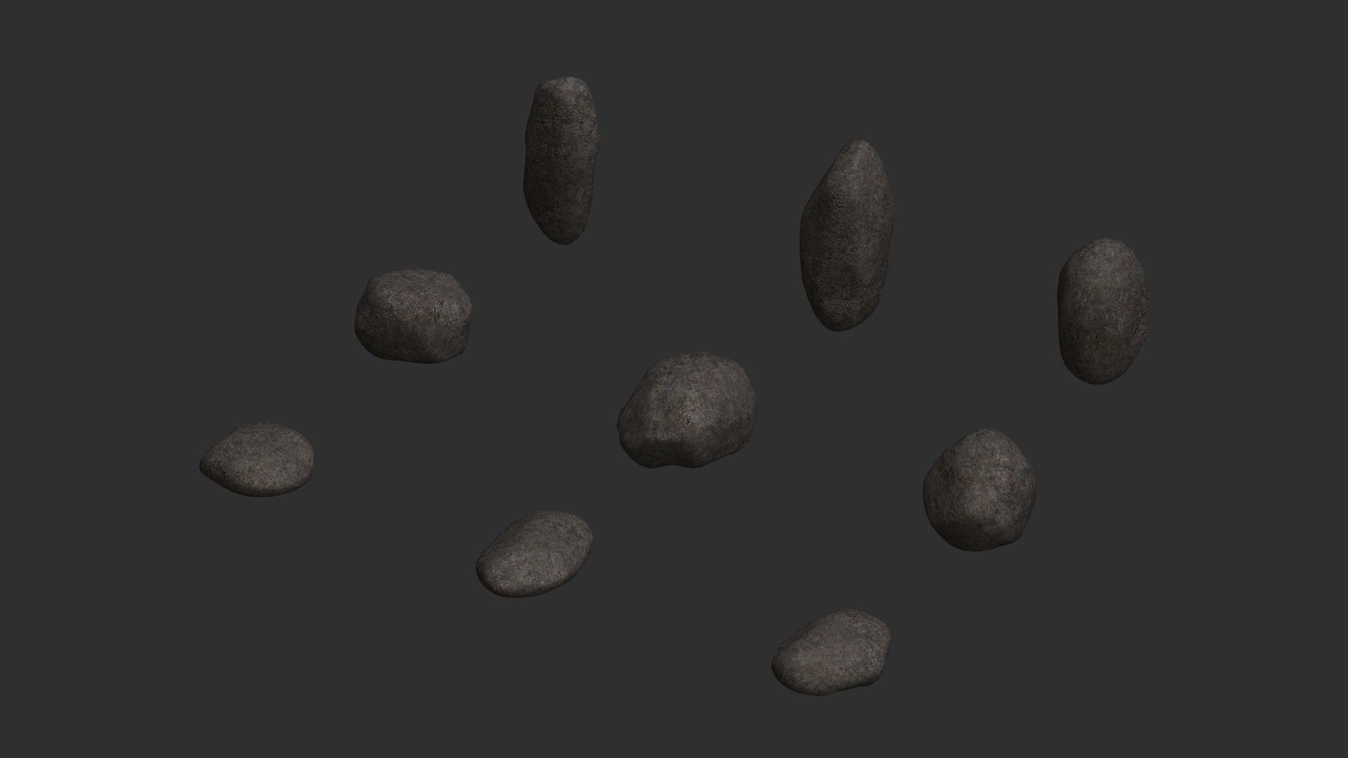 Assorted Boulders - Base Free low-poly 3D model_13