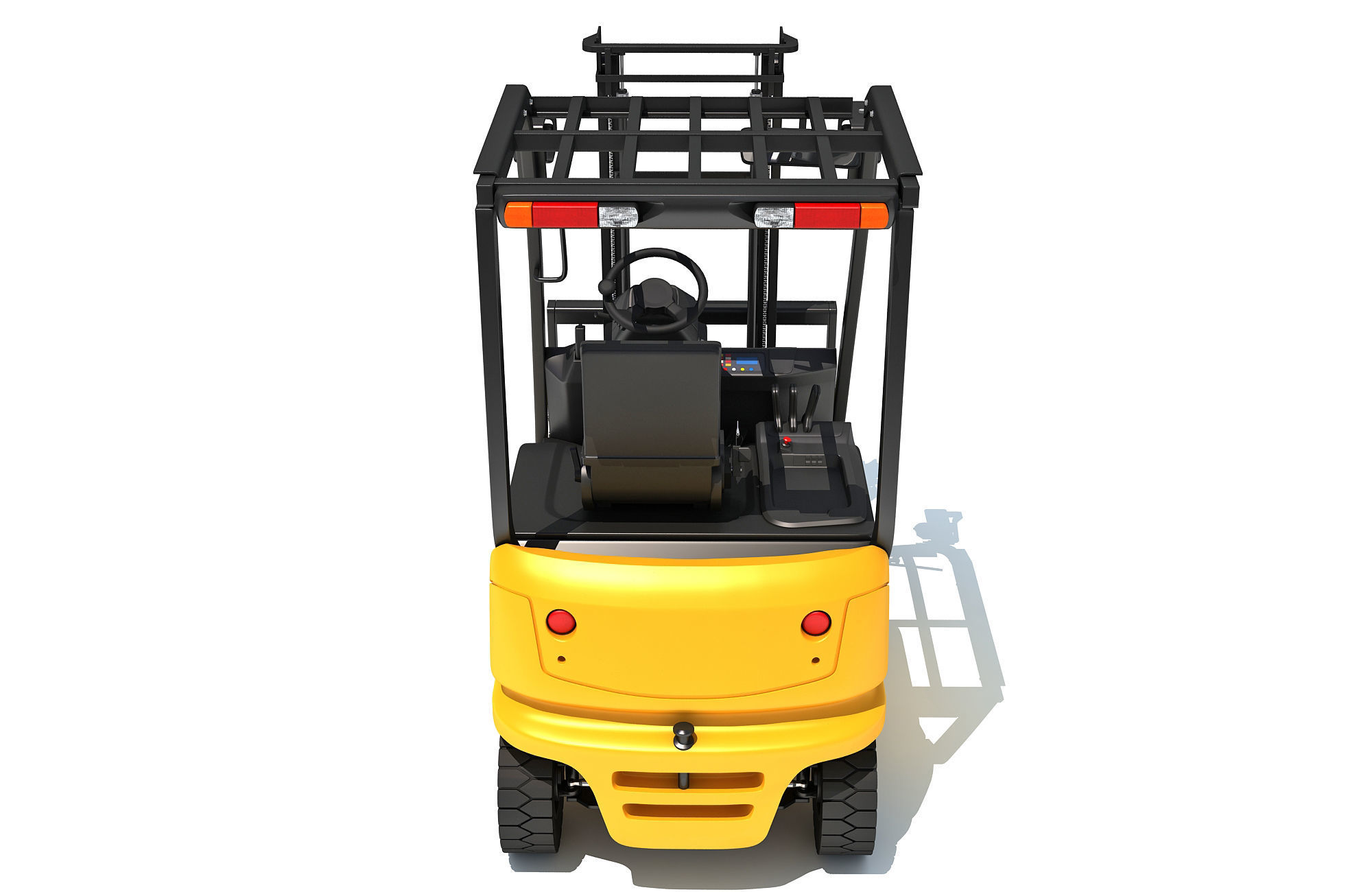 Electric Forklift 3D model_4