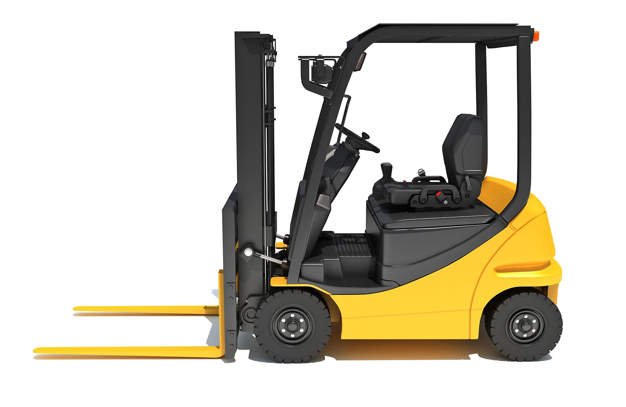 Electric Forklift 3D model_1