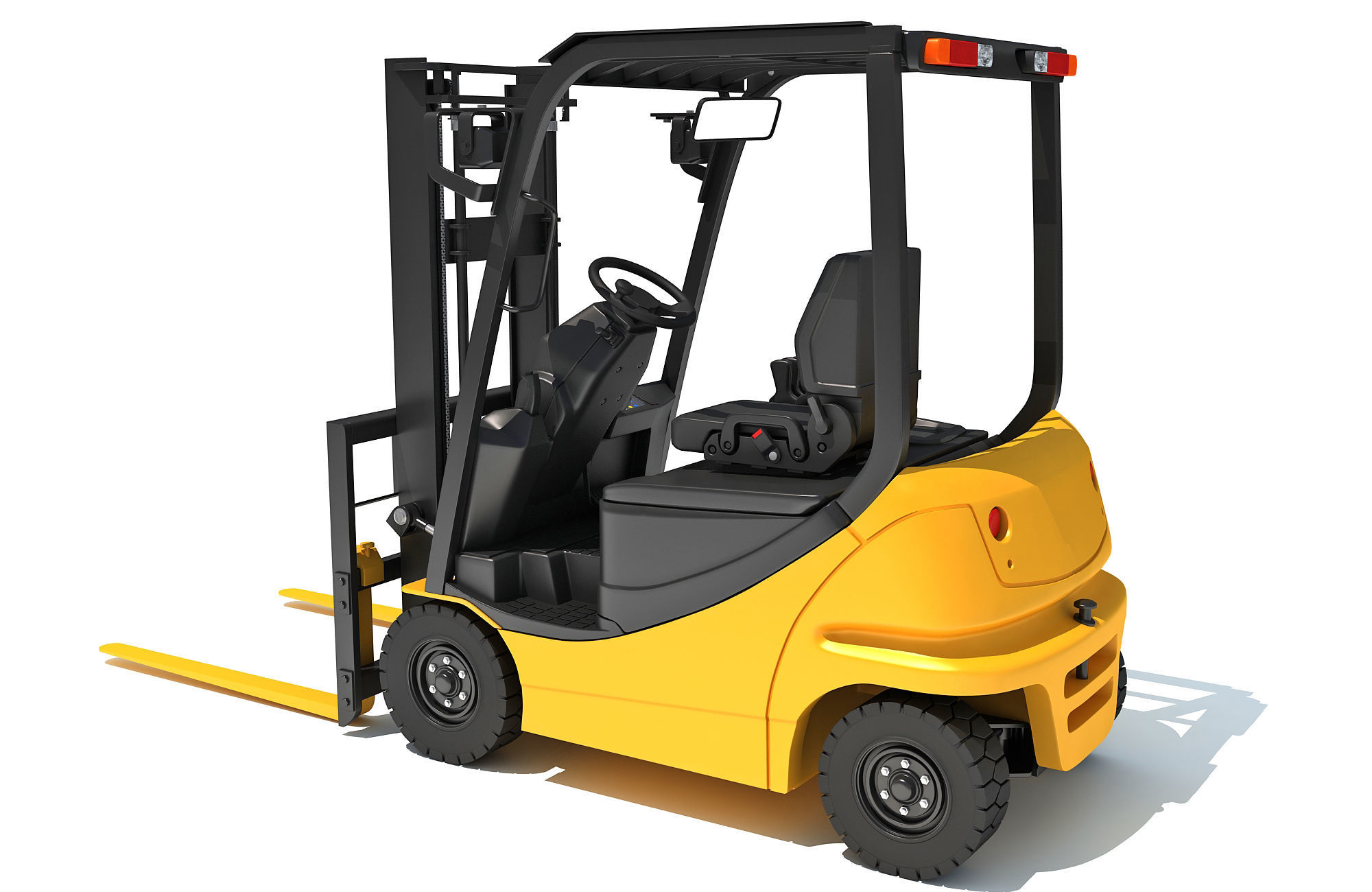 Electric Forklift 3D model_2